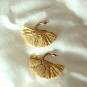 Paper made and brass hardware earrings